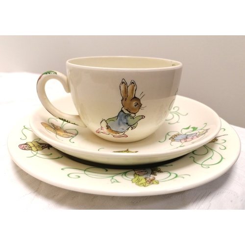 73 - Japanese Noritake '#591 Yvette' tea set (one chip to saucer) t/w Wedgwood Peter Rabbit trio
- RC = R... 