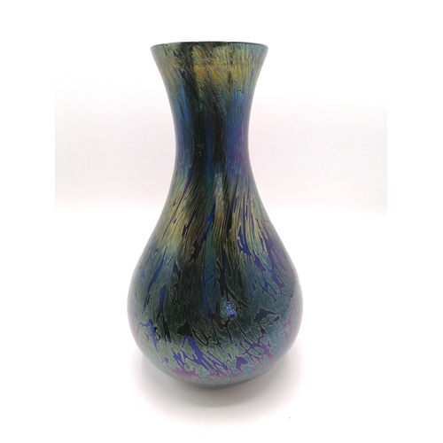 83 - Iridescent Royal Brierley studio glass vase - height 9