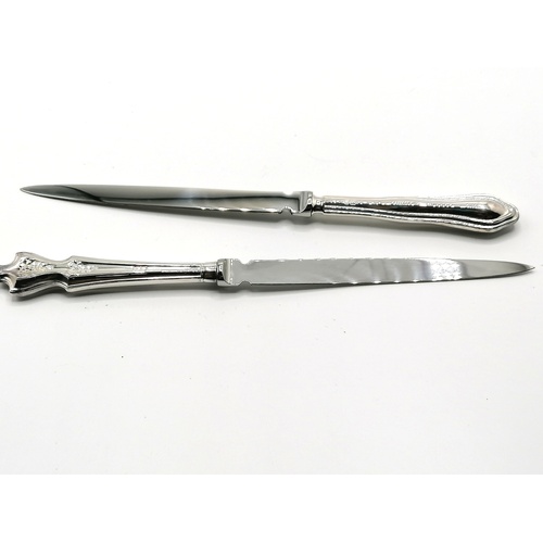 110 - 2 x 1970's silver handled letter openers - 8