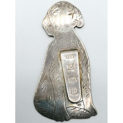 118 - 1996 silver dog bookmark by Harrison Brothers & Howson Ltd - 2½