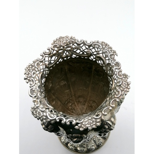 132 - 1898 silver art nouveau vase by William Comyns & Sons - 10