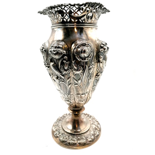 132 - 1898 silver art nouveau vase by William Comyns & Sons - 10