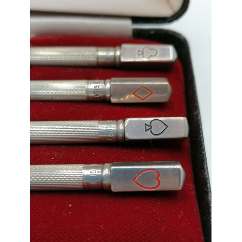 149 - Set of silver bridge pencils in case