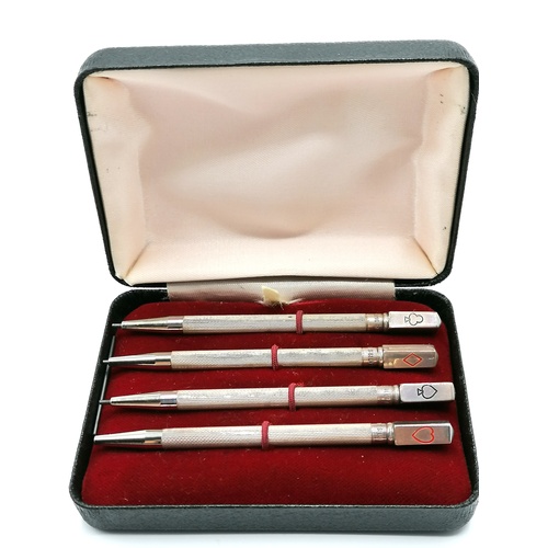149 - Set of silver bridge pencils in case