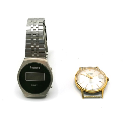161 - Gents Tamar manual wind wristwatch (running) t/w Ingersoll quartz watch (needs battery)
