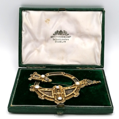 241 - Antique Irish silver gilt Tara brooch by Waterhouse & Co., Dublin - 4