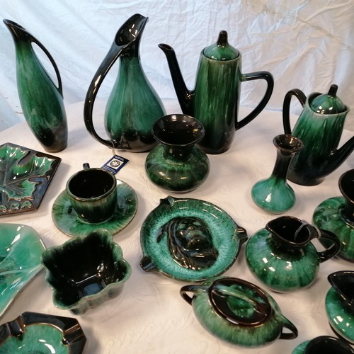 386 - Blue Mountain pottery lot of 33 items inc butterfly dish & american Indian ashtray