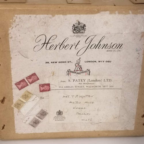 42B - Herbert Johnson 38 New Bond Street London bowler hat in original box