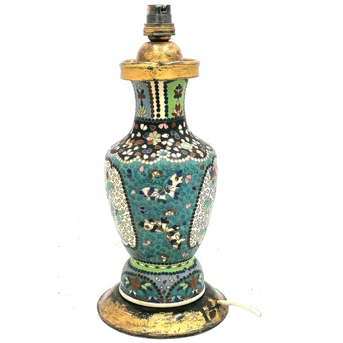 4 - Cloisonné lamp base - height 13¼