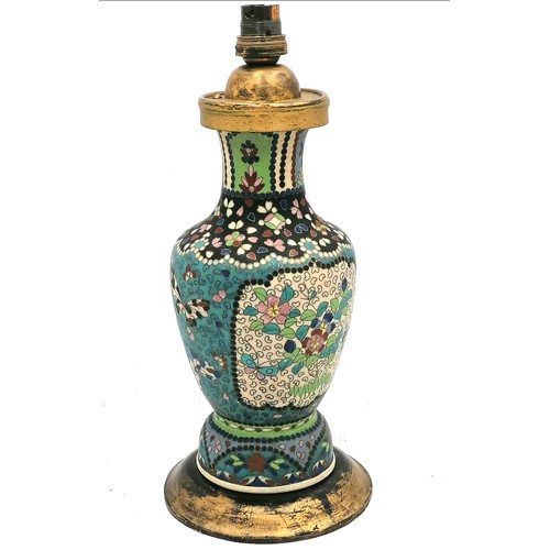 4 - Cloisonné lamp base - height 13¼