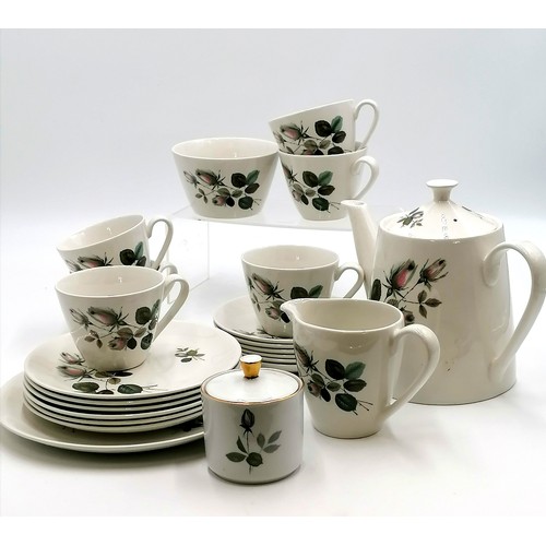 13 - 1950's coffee set w/ floral decoration