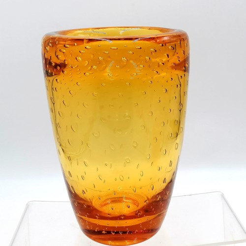 23 - Whitefriars orange vase - height 7¾