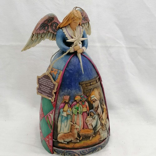 83 - Christmas angel decoration with nativity scene - 10½