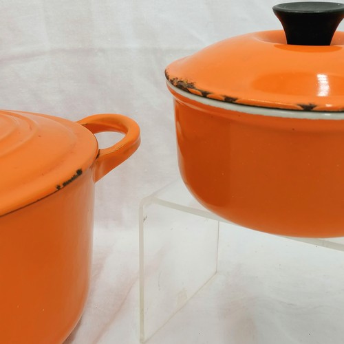 119 - Le Creuset volcanic orange oval casserole dish (12