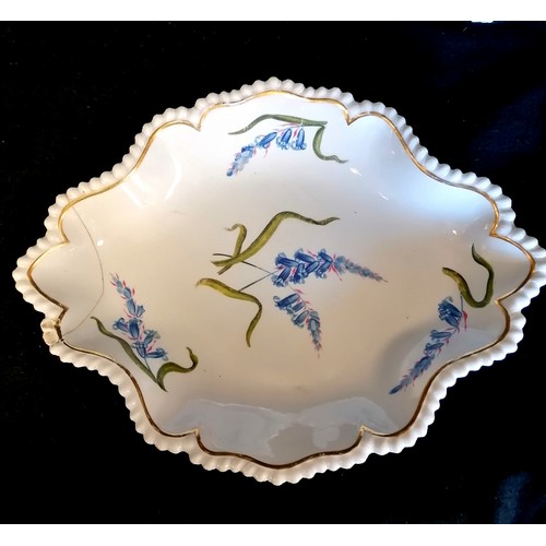 127 - c.1820 Flight Barr & Barr bluebell tazza (12½