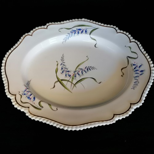 128 - Large quantity of Flight Barr & Barr, Royal Worcester & similar bluebell patterned dinnerware inc 38... 