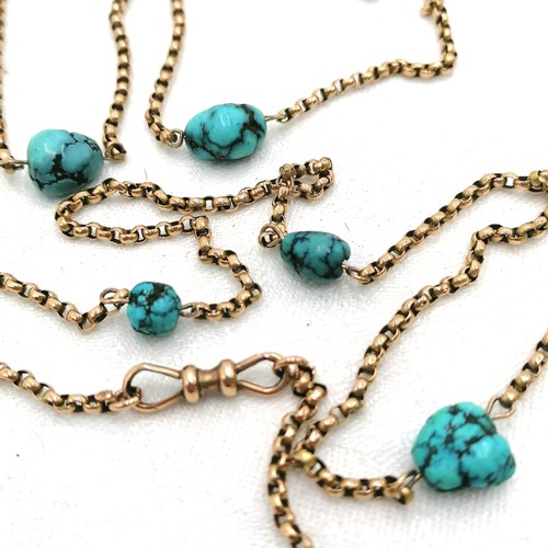 225 - Antique 9ct gold turquoise 64