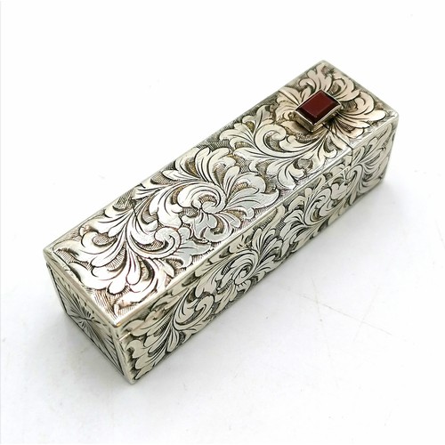 264 - 800 silver lipstick holder with flip up lid revealing mirror