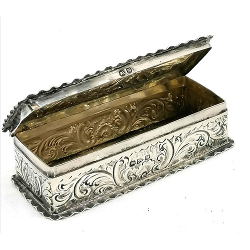 275 - 1895 Silver (Chester) repousee decorated trinket box by George Nathan & Ridley Hayes - 3¾