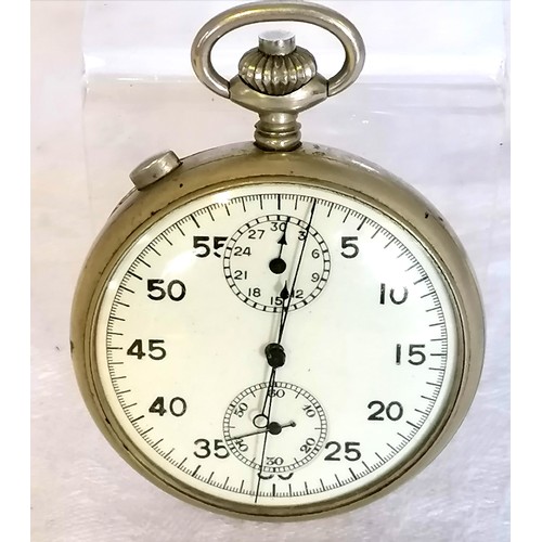 295 - 2 x WWII military marked pocket watch (Carley & Clemence Ld - A.3701 GS MK II) & split second stop w... 