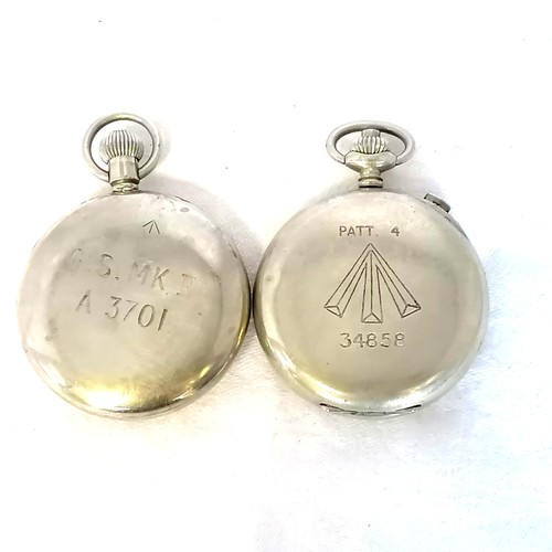 295 - 2 x WWII military marked pocket watch (Carley & Clemence Ld - A.3701 GS MK II) & split second stop w... 