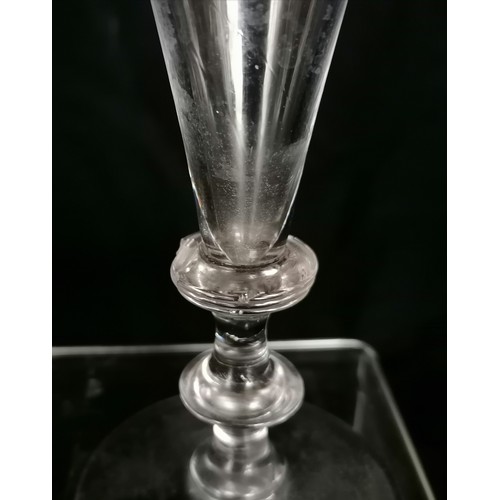 304 - 4 antique drinking glasses one with a Wrythen swirl. tallest glass has a chip to the knop and is 6.5... 