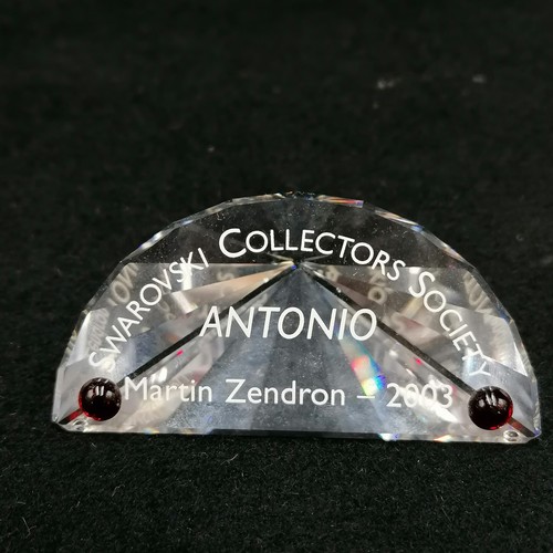 309 - 2003 Swarovski 'Magic of dance' Antonio by Martin Zendron t/w plaque - 8¼