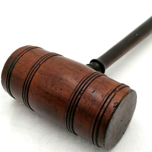 369 - Large scale hand turned gavel - 12¾