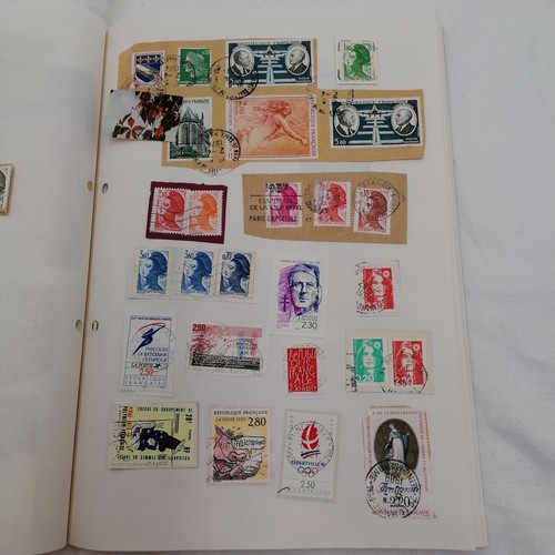 376 - 3 x albums full of used worldwide stamps