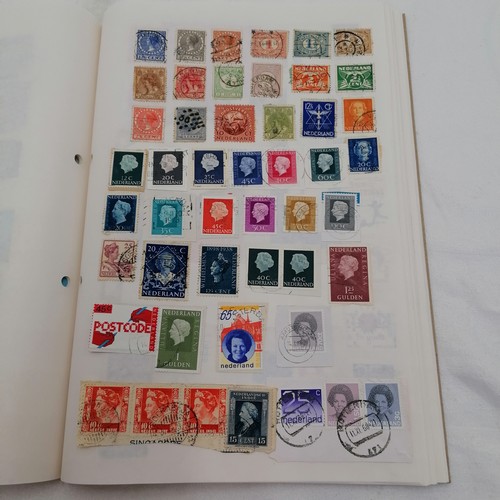 376 - 3 x albums full of used worldwide stamps