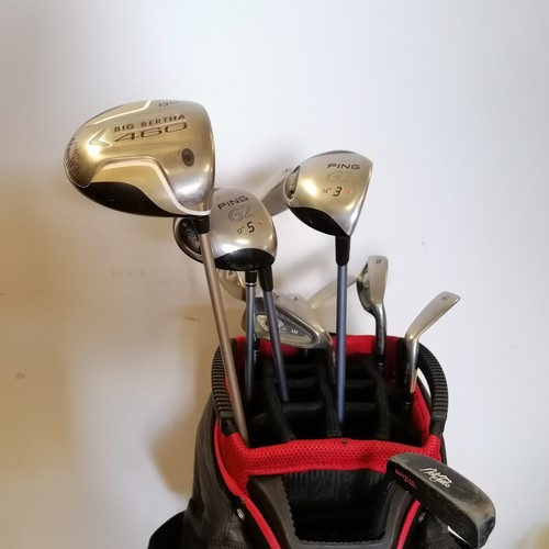 481 - Half set of ladies graphite golf clubs in a bag inc Big Bertha driver