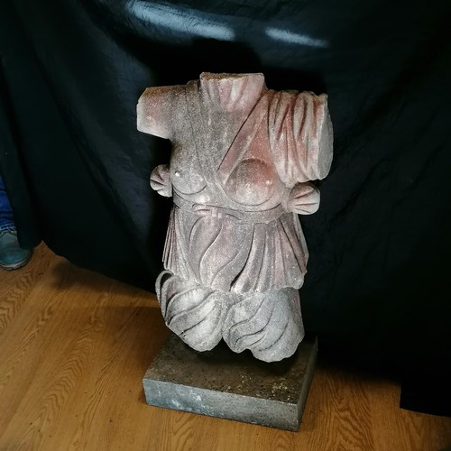 515 - large weathered female marble torso - 31