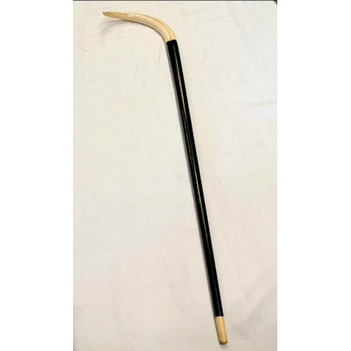 626 - Ebony warthog tusk walking stick