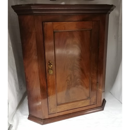 643 - Flame mahogany small wall corner cupboard - 28