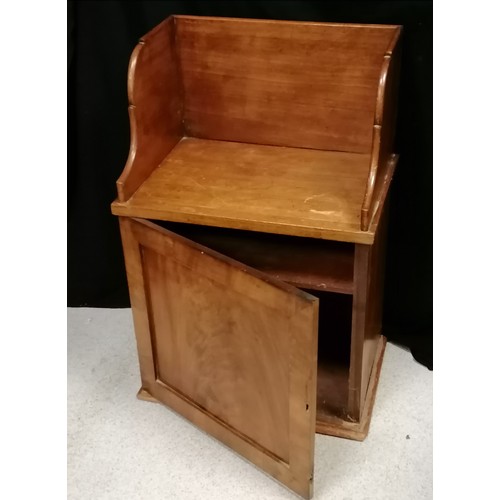 646 - Mahogany table top clerks cupboard with high gallery top - 30