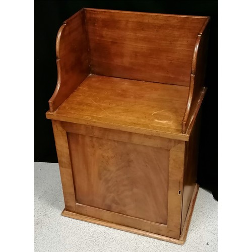 646 - Mahogany table top clerks cupboard with high gallery top - 30