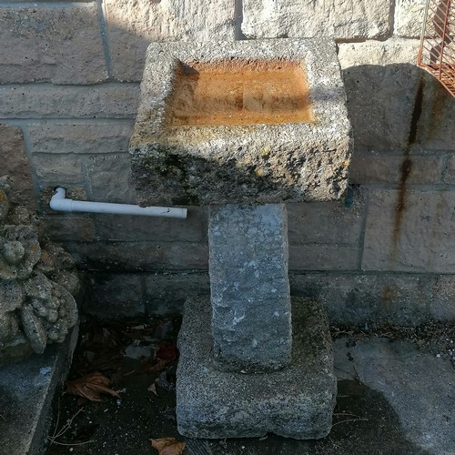 656 - 3 part stone bird bath 28