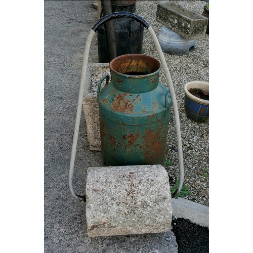 658 - Concrete garden roller (milk churn not included!!)