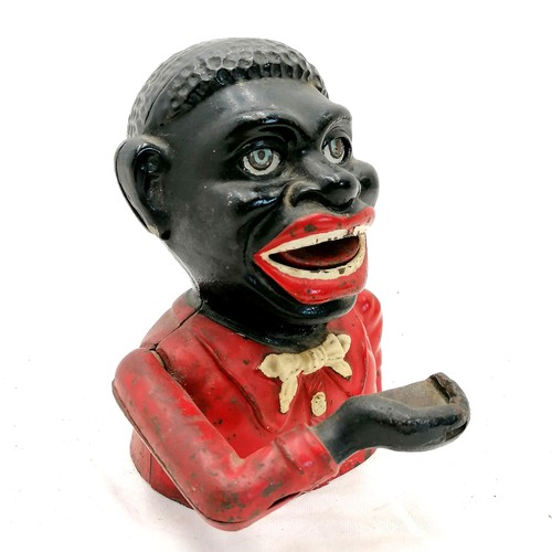 Antique 'Jolly nigger bank' money box