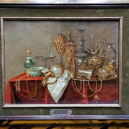 29 - 3 x oil paintings backed with copper after Jan van Kessel (the elder) 1626-79 Antwerpen - studies of... 