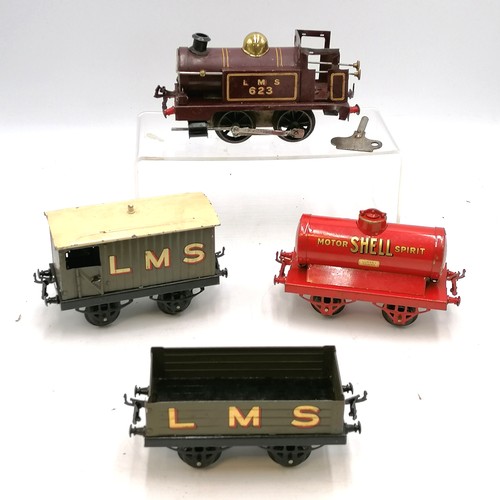 5 - Hornby boxed set #1 tank goods set in original box - the LMS 623 engine is missing the roof & the tr... 