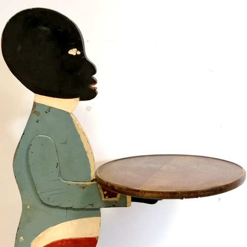 3 - Antique dumb waiter of a bell boy wearing tails with original paintwork - 36