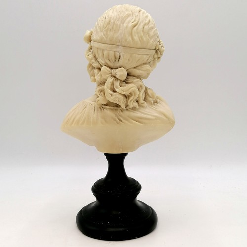 39 - Vintage bust of a girl on a pedestal - height 10