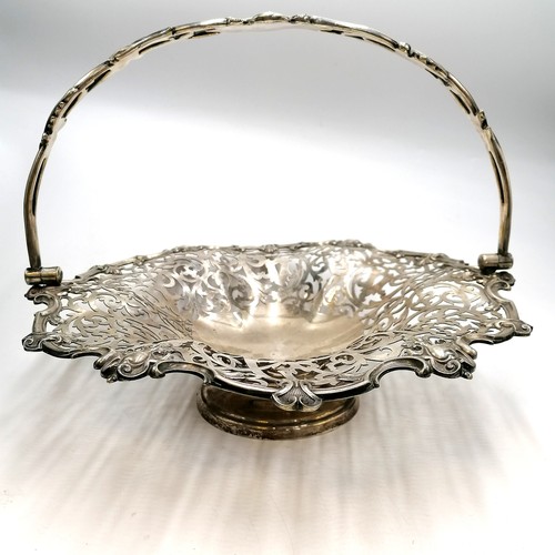 156 - Victorian silver plated basket, 12