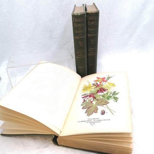 180 - 3 volumes of 'Favourite flowers of garden & greenhouse' 1896/7 by Edward Step (1855-1931)