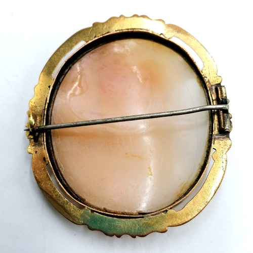 223 - Gilt framed antique cameo of an angel, 2