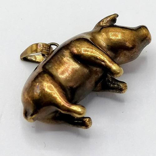 278 - 9ct gold pig charm - weight 1.8g