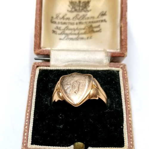 302 - 15ct rose gold shield signet ring - 5.1g
-SOLD ON BEHALF OF THE NEW BREAST CANCER UNIT APPEAL YEOVIL... 