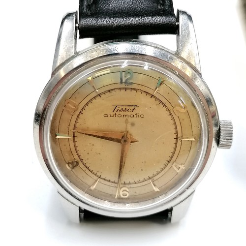 351 - Tissot automatic stainless steel cased wristwatch. Running. T/W Sekonda manual wristwatch, Titus plu... 