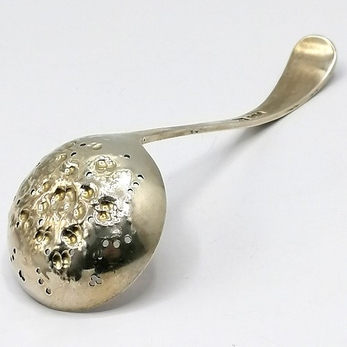 393 - 1903 antique silver sifting spoon by Mark Willis - 40g